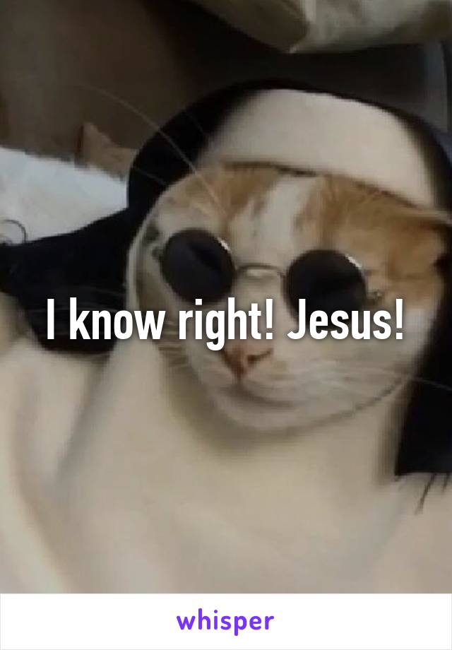 I know right! Jesus!