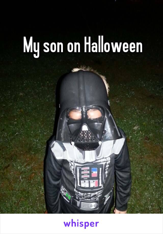 My son on Halloween