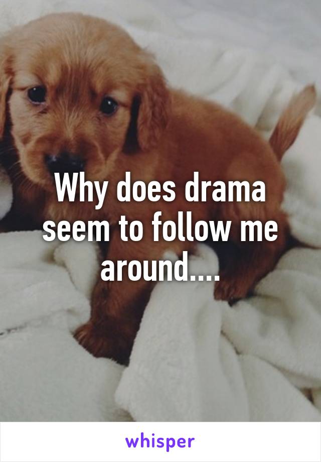 Why does drama seem to follow me around....