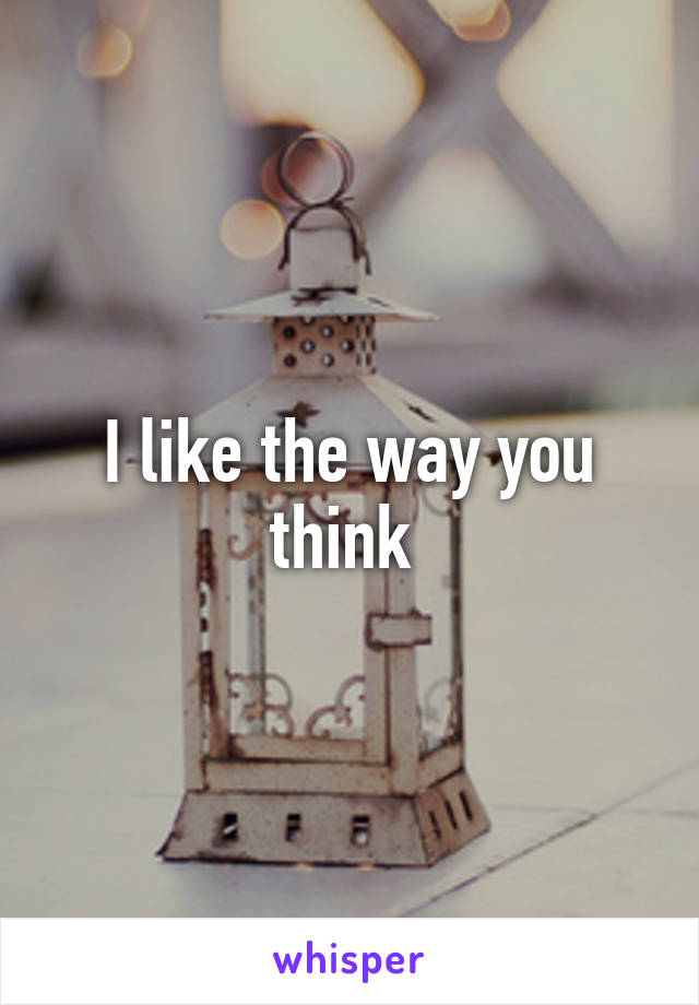 I like the way you think 