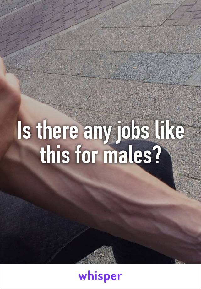 Is there any jobs like this for males?