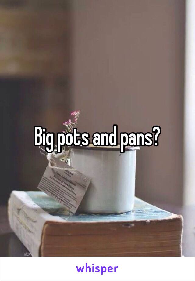 Big pots and pans?