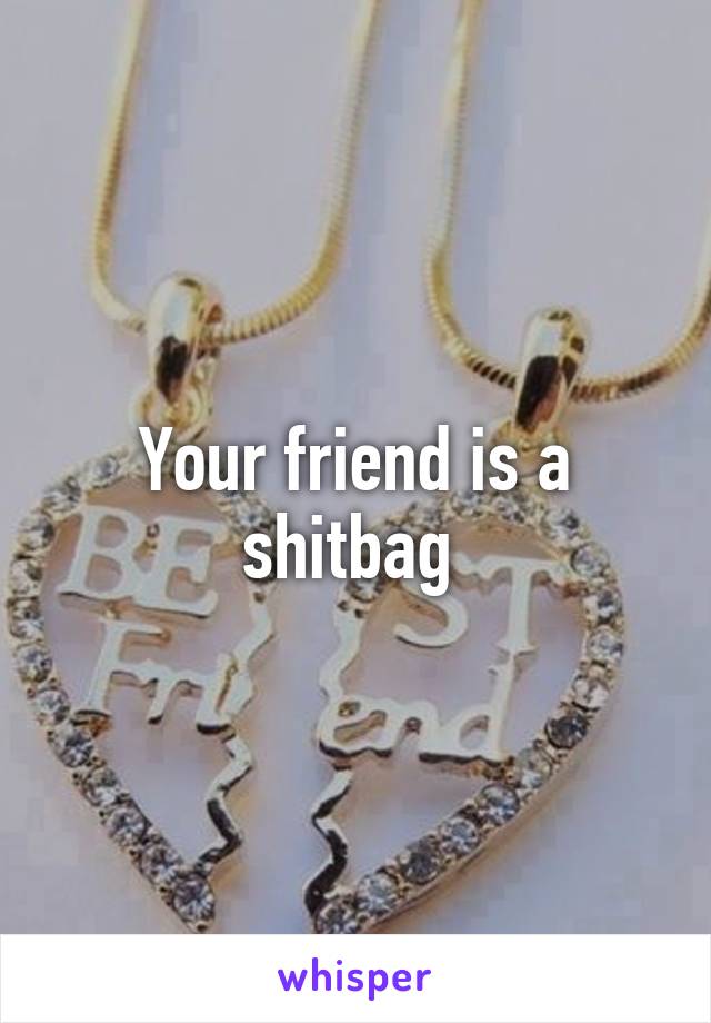 Your friend is a shitbag 