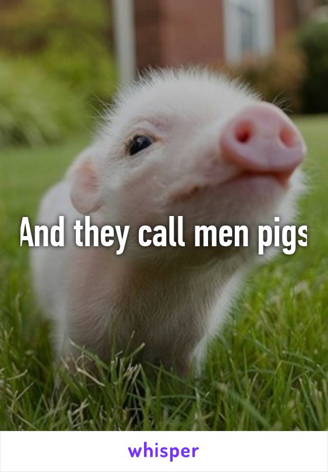 And they call men pigs