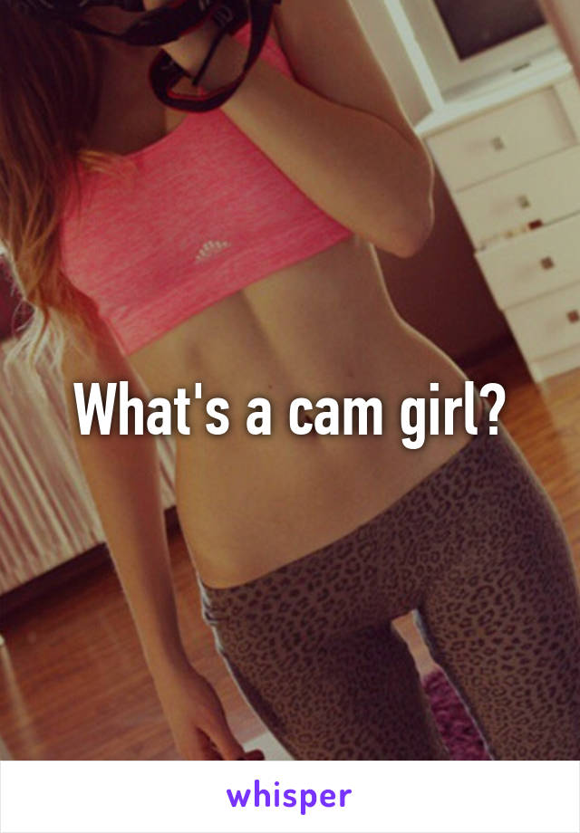 What's a cam girl?