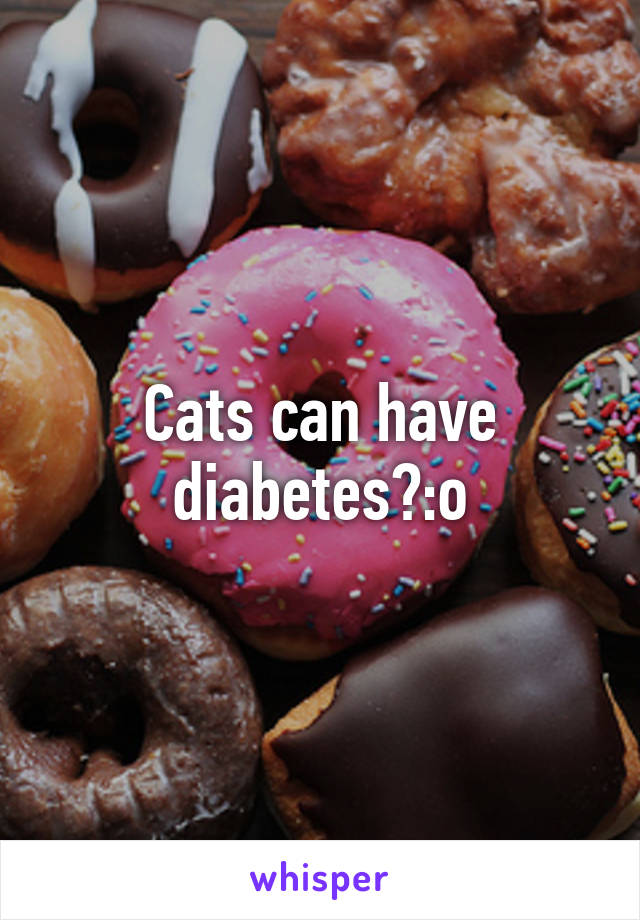 Cats can have diabetes?:o