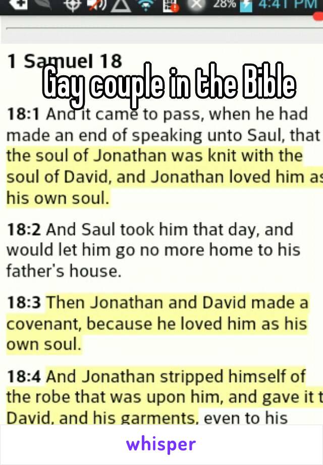 Gay couple in the Bible