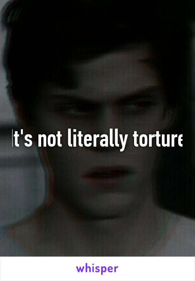 It's not literally torture