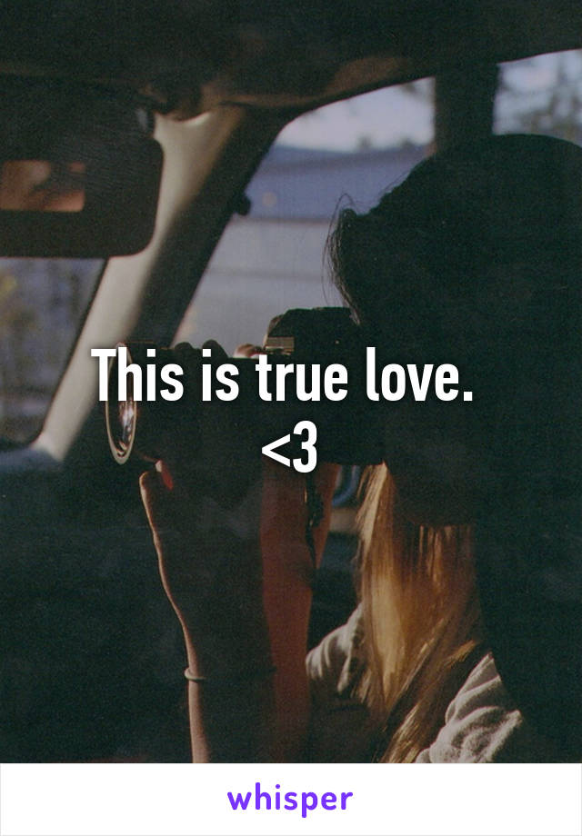 This is true love. 
<3