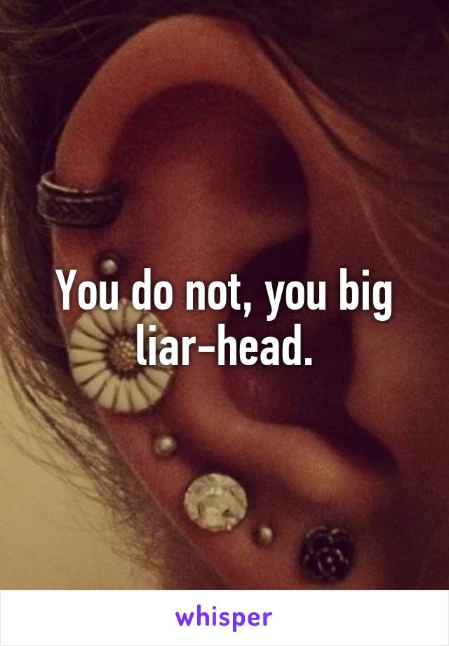 You do not, you big liar-head.