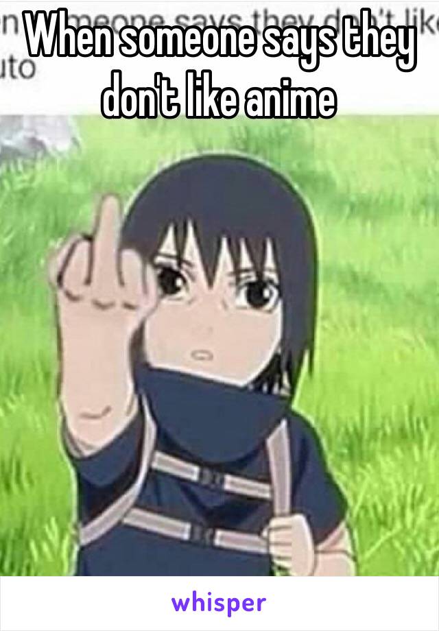 When someone says they don't like anime