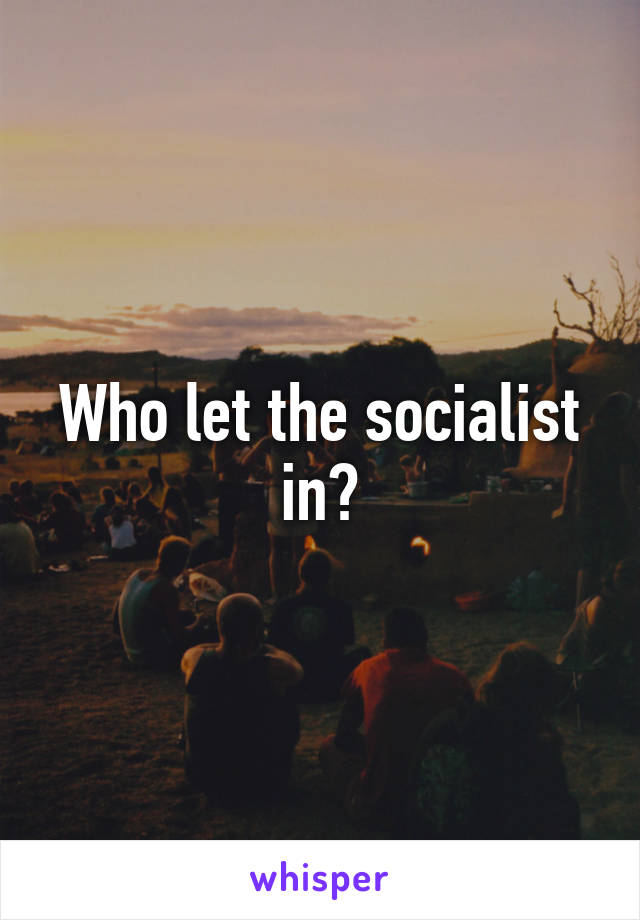 Who let the socialist in?