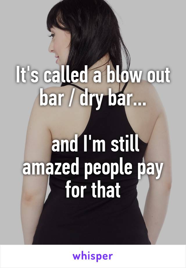 It's called a blow out bar / dry bar...

 and I'm still amazed people pay for that