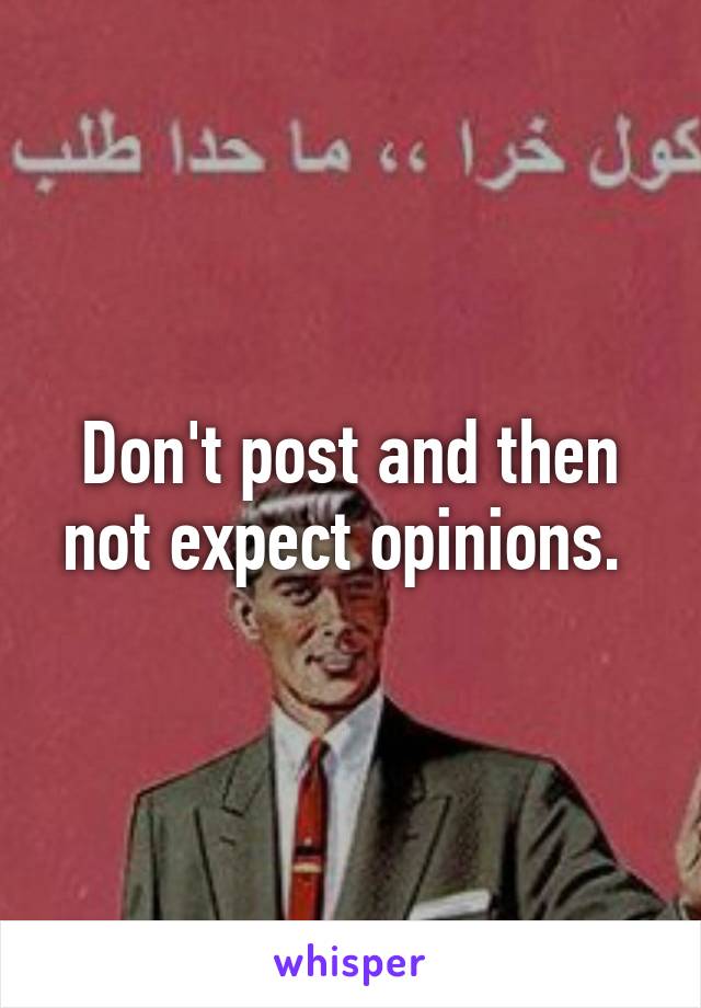 Don't post and then not expect opinions. 