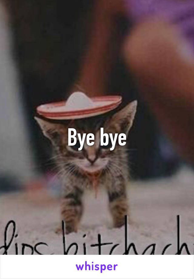 Bye bye