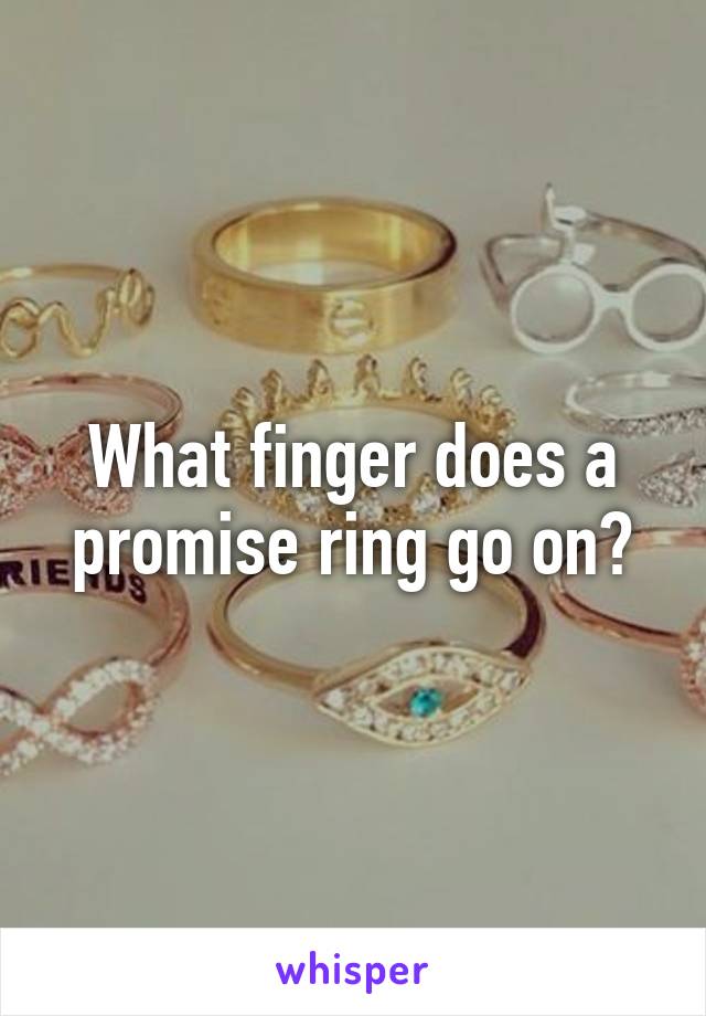 What finger does a promise ring go on?