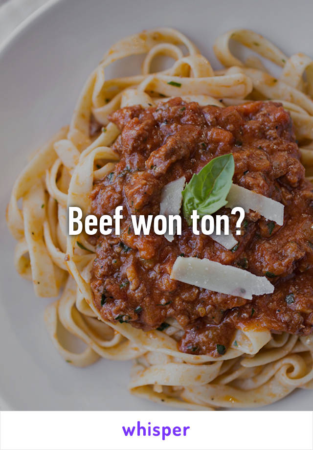 Beef won ton?