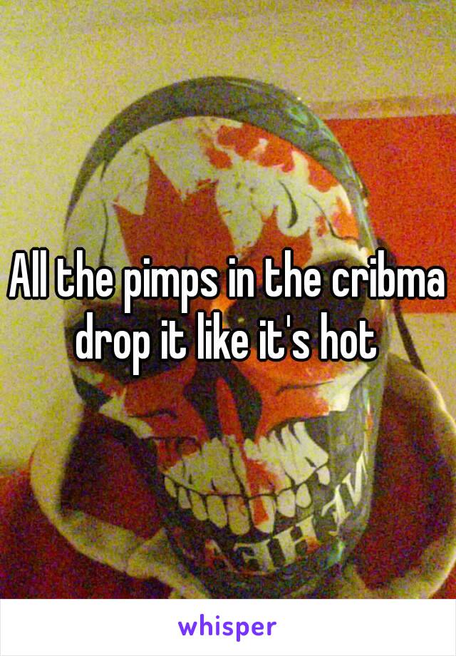 All the pimps in the cribma drop it like it's hot 