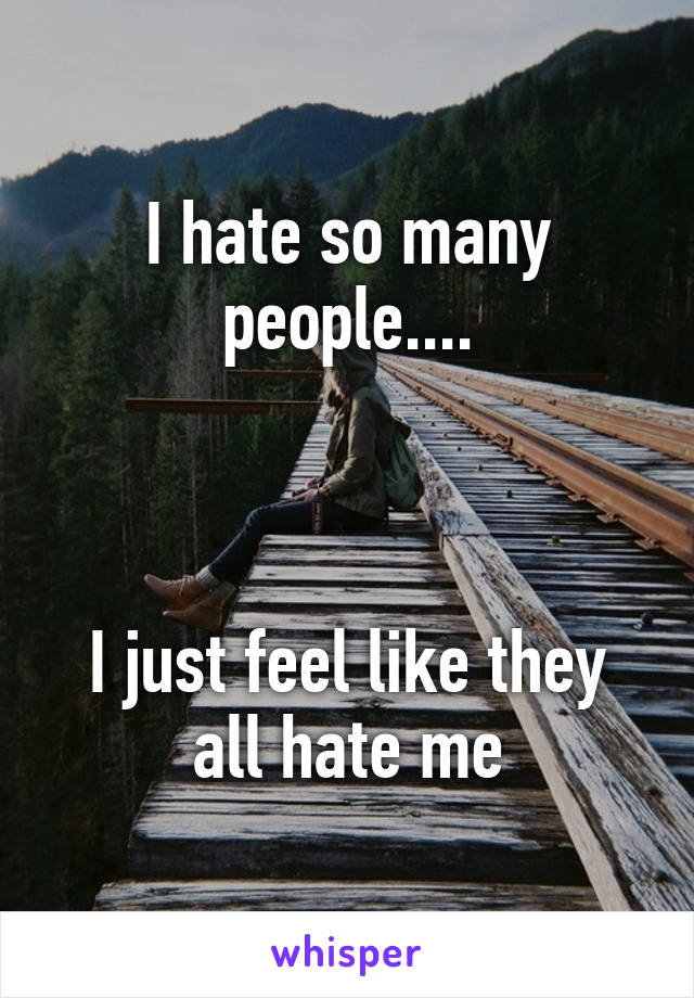 I hate so many people....



I just feel like they all hate me