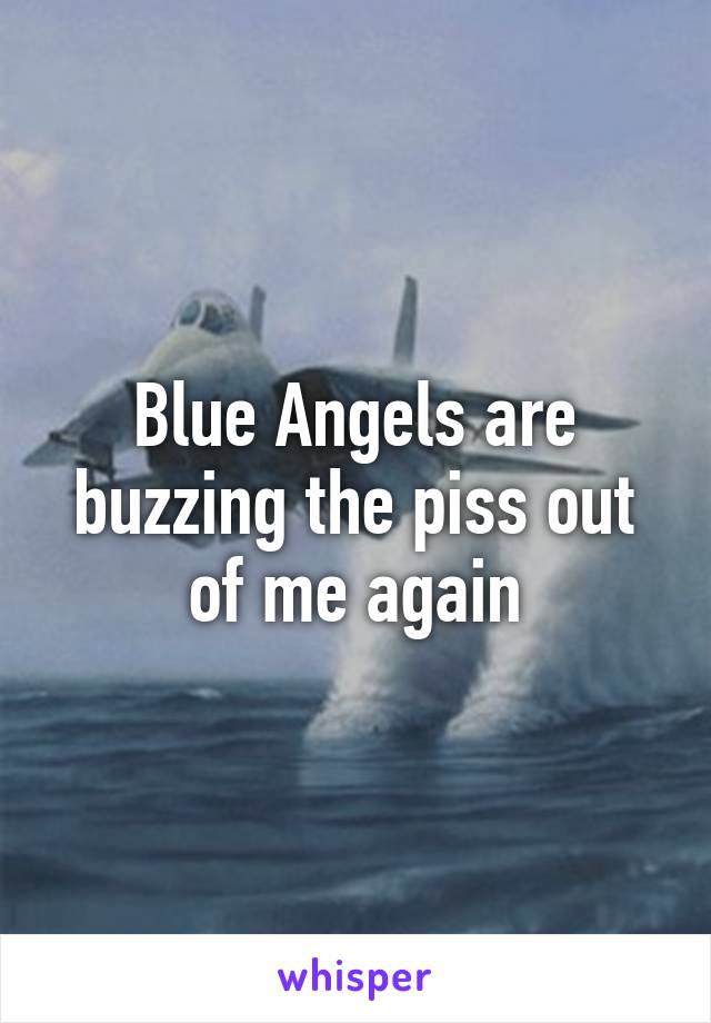 Blue Angels are buzzing the piss out of me again
