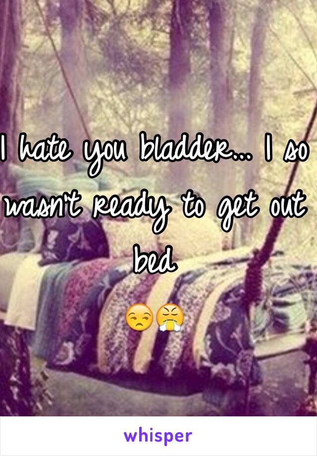 I hate you bladder... I so wasn't ready to get out bed
😒😤