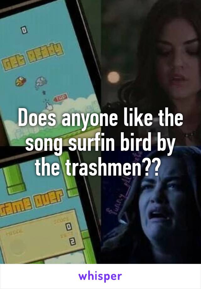 Does anyone like the song surfin bird by the trashmen?? 