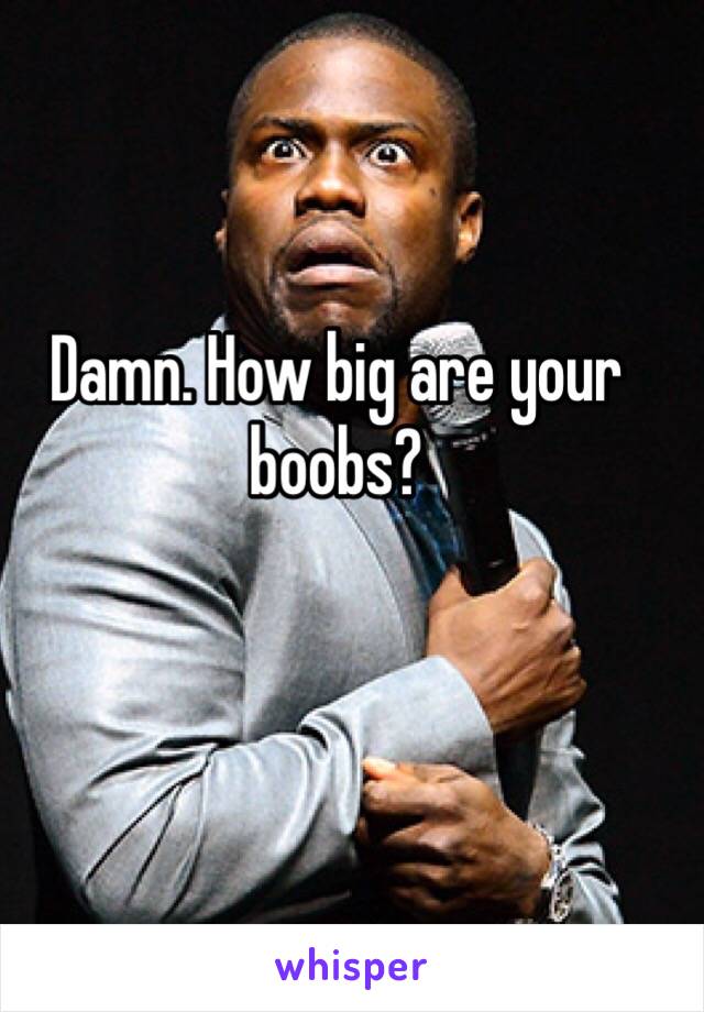 Damn. How big are your boobs? 