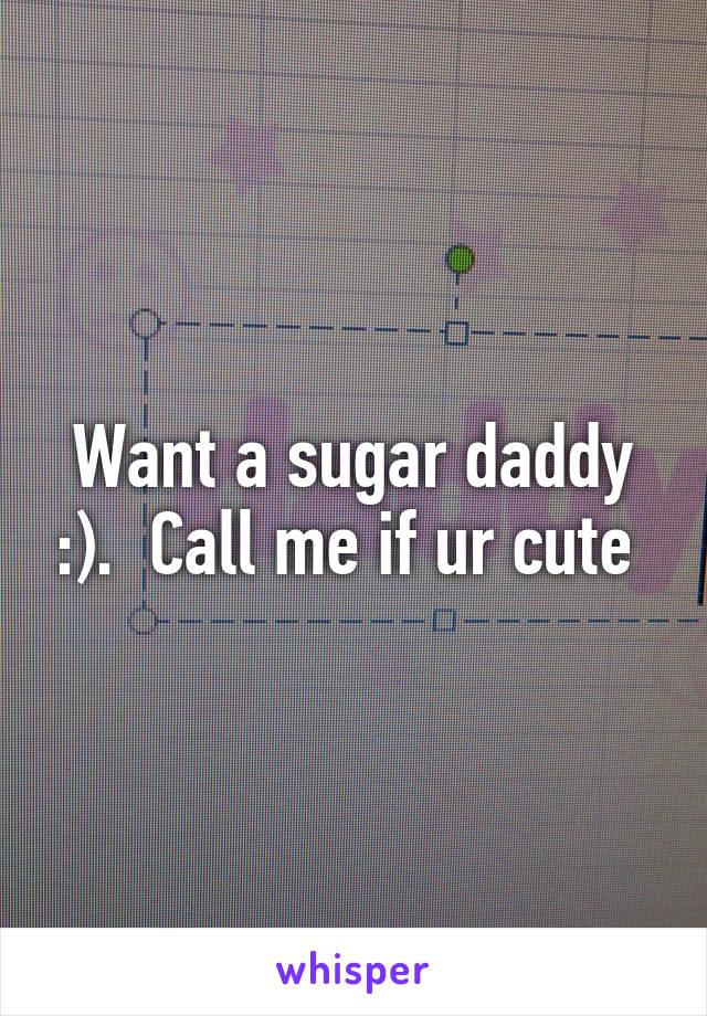 Want a sugar daddy :).  Call me if ur cute 