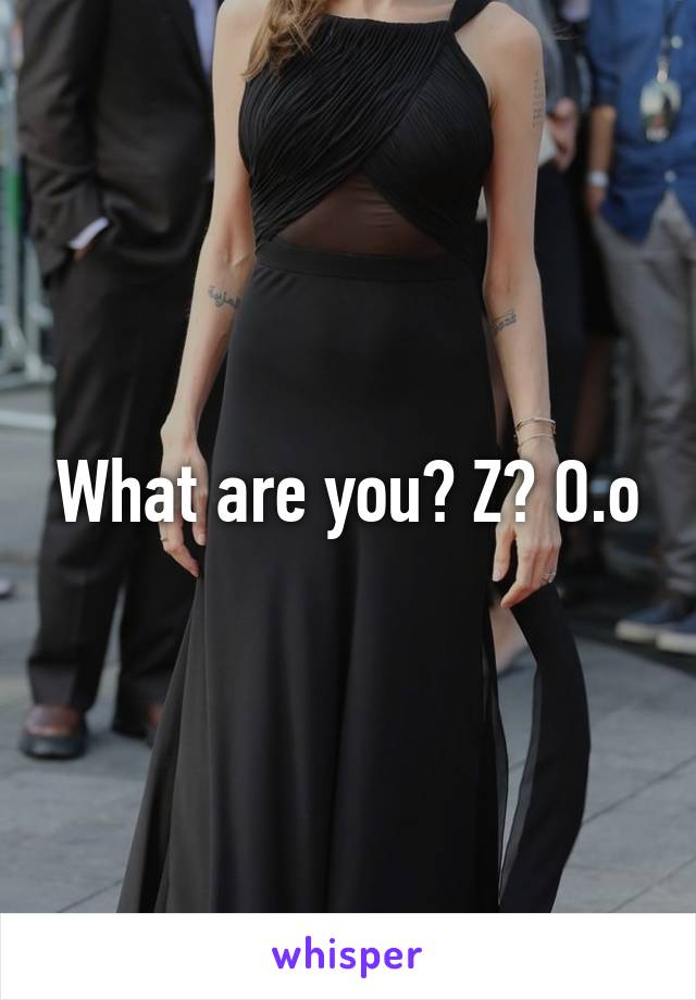 What are you? Z? O.o