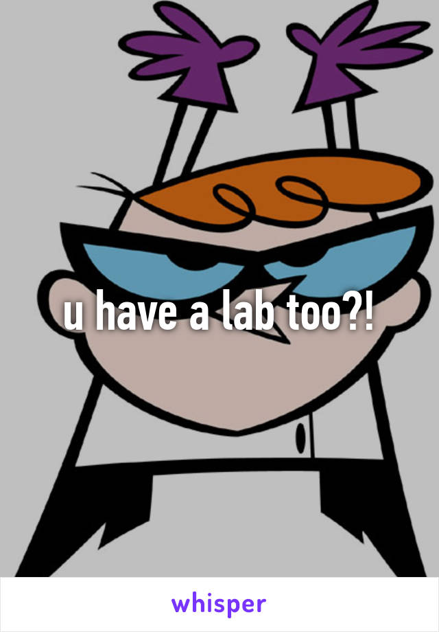 u have a lab too?!