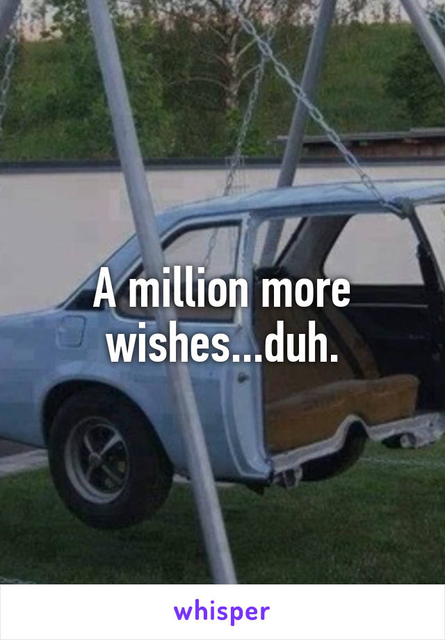 A million more wishes...duh.