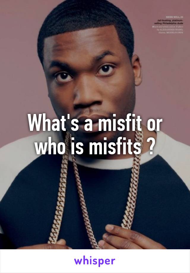 What's a misfit or who is misfits ?