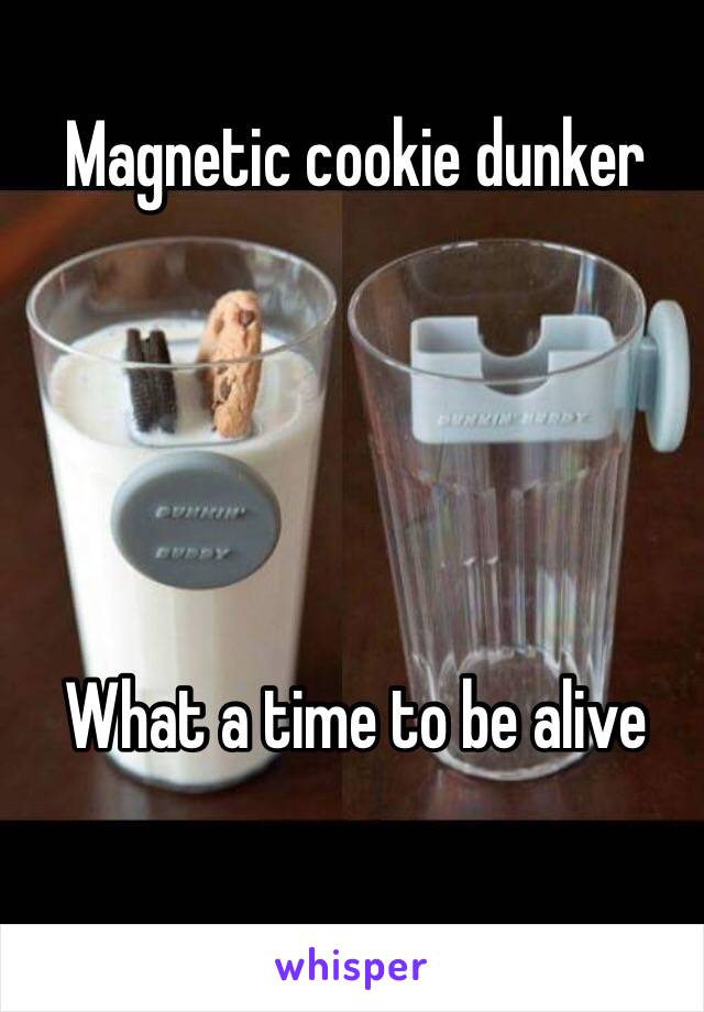 Magnetic cookie dunker 





What a time to be alive 