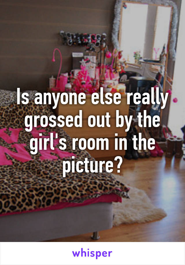 Is anyone else really grossed out by the girl's room in the picture?