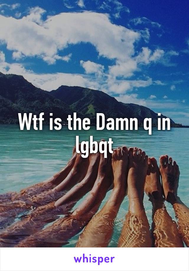 Wtf is the Damn q in lgbqt