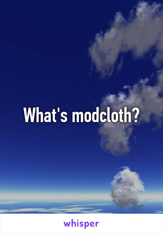 What's modcloth?