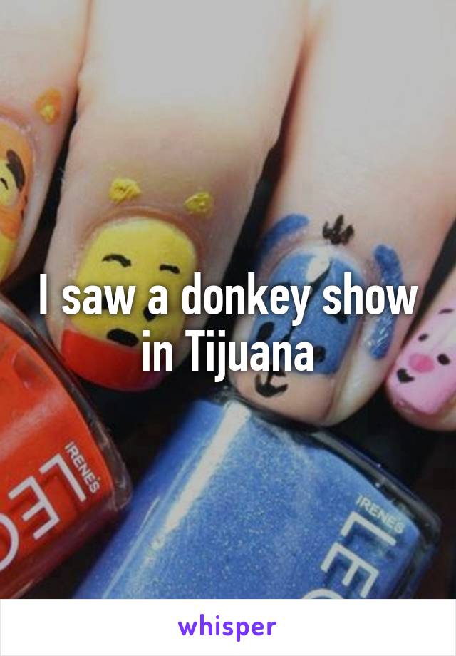 I saw a donkey show in Tijuana