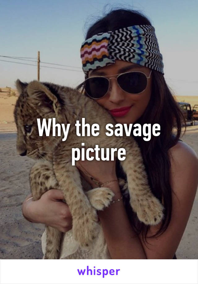 Why the savage picture