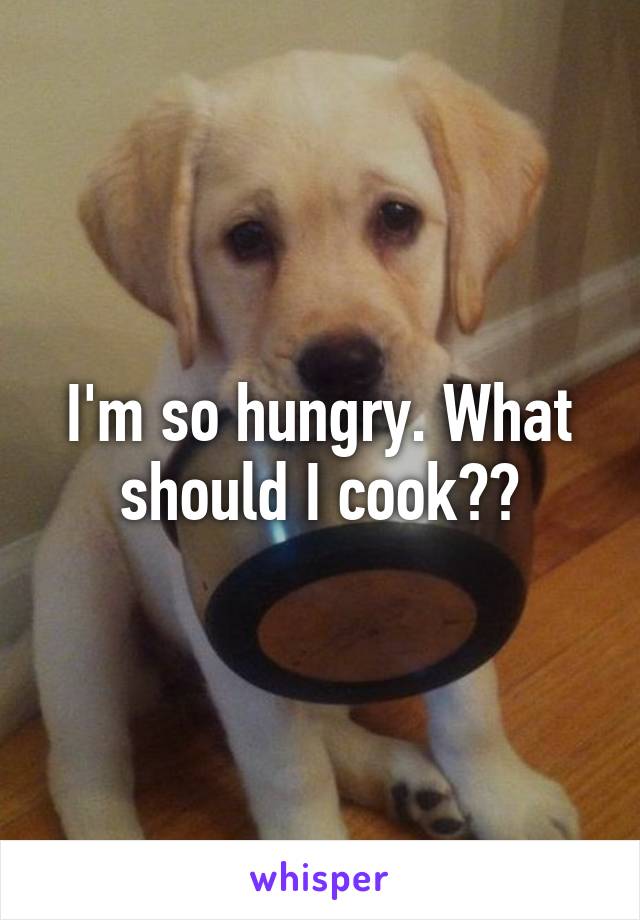 I'm so hungry. What should I cook??