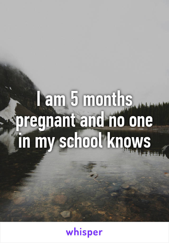 I am 5 months pregnant and no one in my school knows