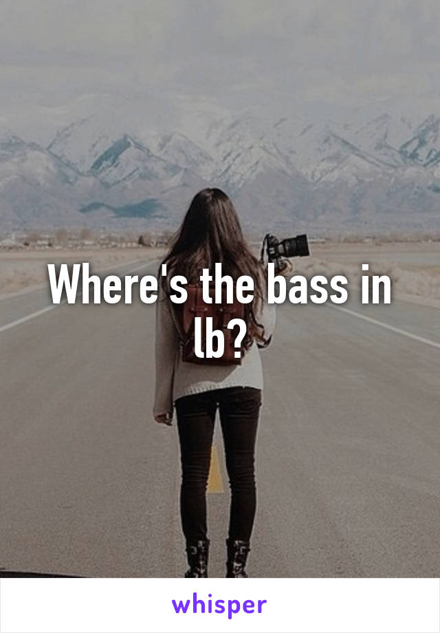 Where's the bass in lb?