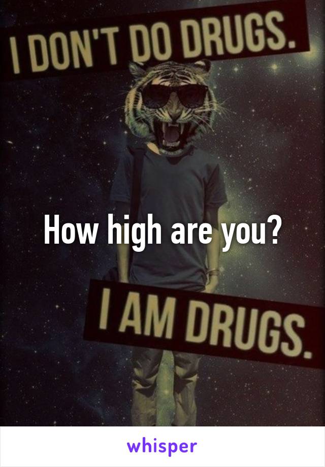 How high are you?