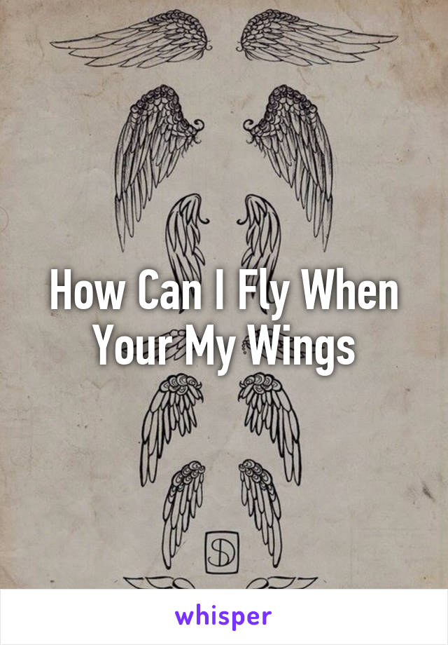 How Can I Fly When Your My Wings