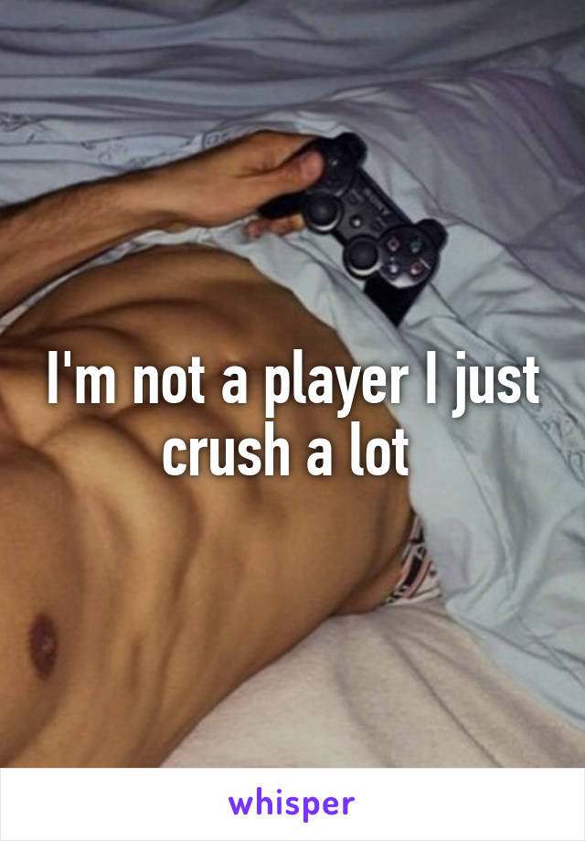 I'm not a player I just crush a lot 