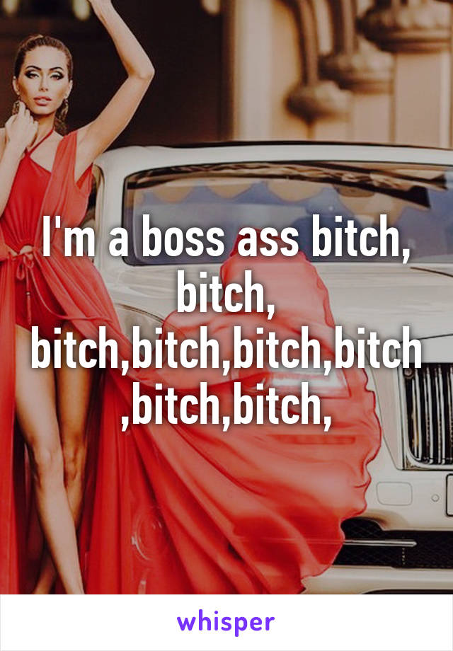 I'm a boss ass bitch, bitch, bitch,bitch,bitch,bitch,bitch,bitch,