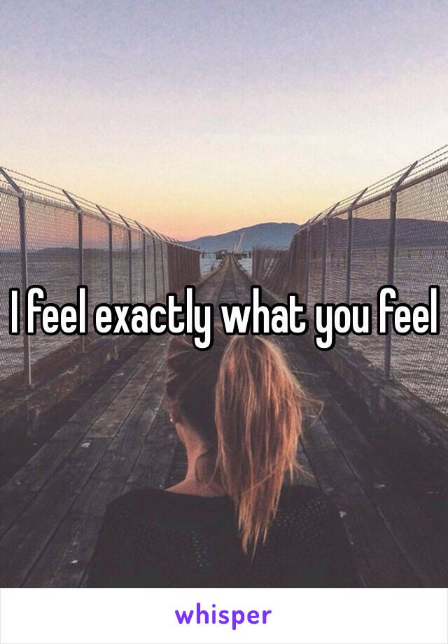 I feel exactly what you feel