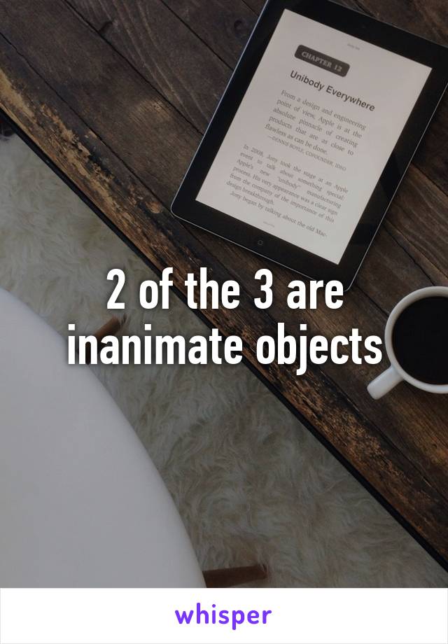 2 of the 3 are inanimate objects