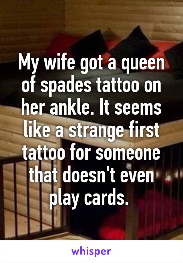 queen of spades wife tattoo
