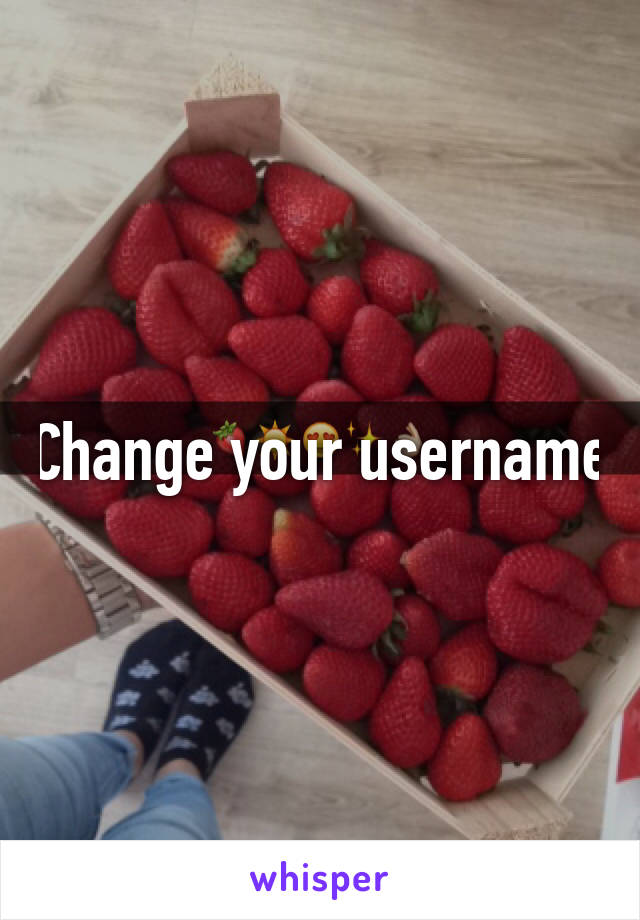 Change your username
