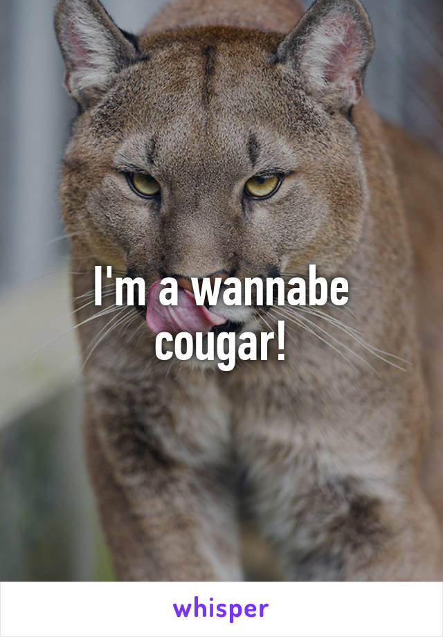 I'm a wannabe cougar!